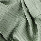 Yard Lark Crinkle Cotton Throw Eucalyptus 130x180cm