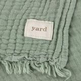 Yard Lark Crinkle Cotton Throw Eucalyptus 130x180cm