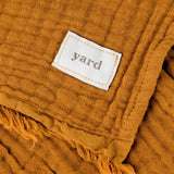 Yard Lark Crinkle Cotton Throw in Cumin 240x260cm