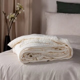 Yard Lark Crinkle Cotton Throw in White 130x180cm