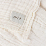 Yard Lark Crinkle Cotton Throw in White 130x180cm