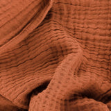 Yard Lark Crinkle Cotton Throw Pecan 130x180cm