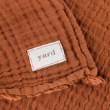 Yard Lark Crinkle Cotton Throw Pecan 130x180cm