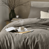 Yard Malton Stripe 100% Cotton Duvet Cover Set Mole Double