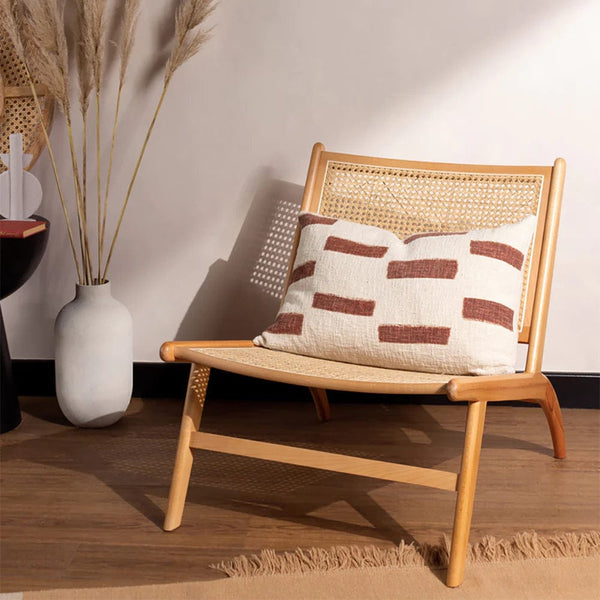 Yard Terra New Printed Slub Cotton Cushion Pecan 40x60cm
