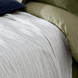 Yard Waffle Textured 100% Cotton Bedspread Dusk Blue