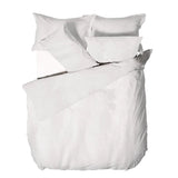 Yard Waffle Textured 100% Cotton Duvet Cover Set in White