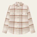 Les Deux Joseph Check Overshirt Regular fit in Light Desert Sand/Light Ivory