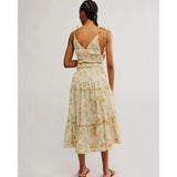 Free People Adriel Floral Print Cami Dress In Ivory